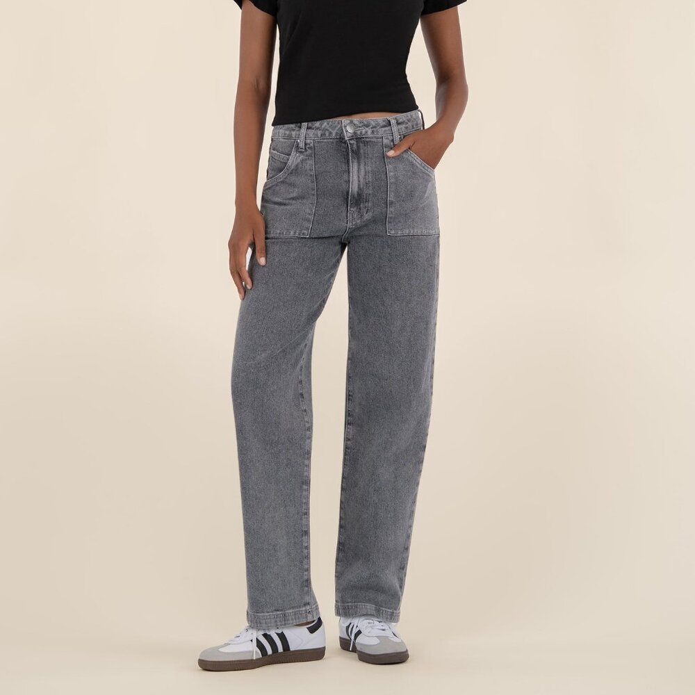 Kut from the Kloth Ashton High Rise Wide Leg Barrel, Exclusive Size 22 / Settled